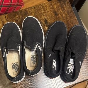 Vans Black Canvas Slip-On Shoes